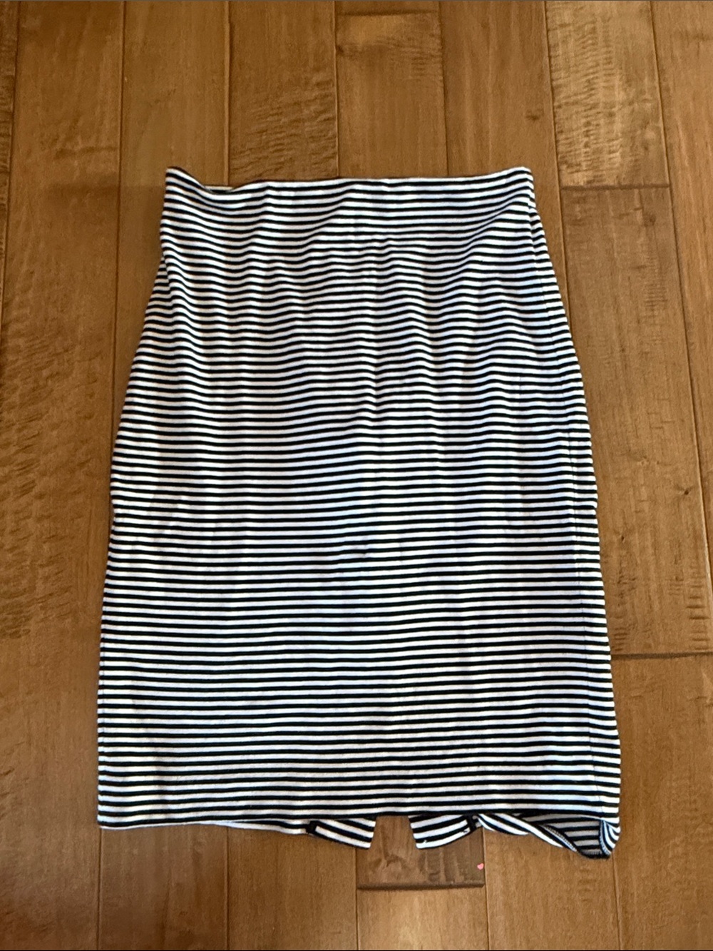 Banana Republic Black & White Striped Pencil Skirt